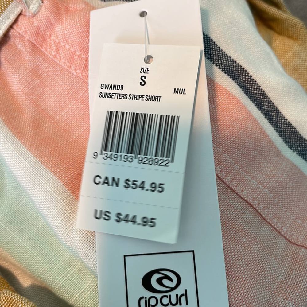 New with tags, Womens Small, Rip Curl, sunsetters strip shorts, - Picture 5 of 5